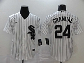 White Sox 24 Yasmani Grandal White 2020 Nike Cool Base Jersey,baseball caps,new era cap wholesale,wholesale hats
